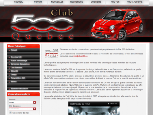 Club 500 Quebec Le site des passionné proprietaires de la Fiat 500