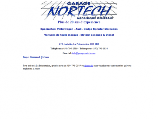 Garage Nortech La Presentation