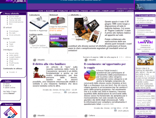 elleXelle Il sito web della comunità lesbica italiana